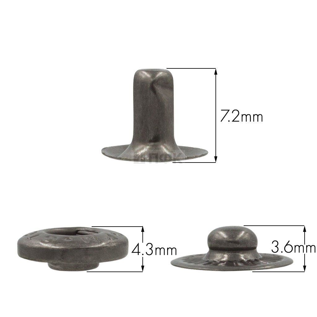 3 Части кнопки для одежды 12,5мм Альфа нерж цв никель тем (уп 1440шт) STORM — ПФКР 3 Части кнопки для одежды 12,5мм Альфа нерж цв никель тем (уп 1440шт) STORM