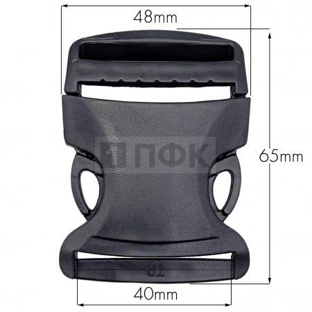 Фастекс (защелка-трезубец) ПП 40мм 65*48*12 цв черный (уп 100шт) усиленный Фастекс (защелка-трезубец) ПП 40мм 65*48*12 цв черный (уп 100шт) усиленный