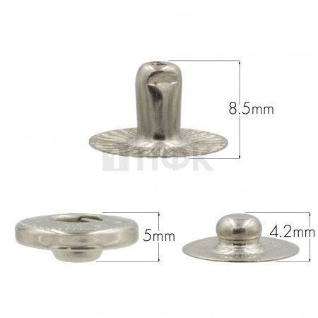 3 Части кнопки для одежды 15мм Альфа латунь цв никель (уп 720шт) NEW STAR 3 Части кнопки для одежды 15мм Альфа латунь цв никель (уп 720шт) NEW STAR