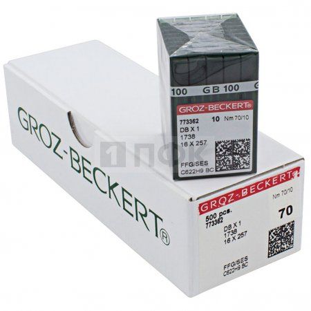 Иглы Groz Beckert DBx1 70/10 (уп 100шт) Иглы Groz Beckert DBx1 70/10 (уп 100шт)