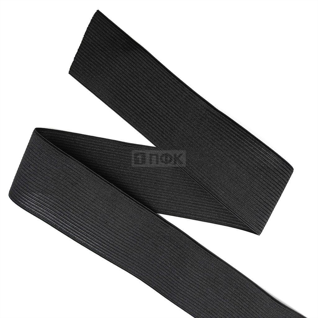 Резинка вязанная 60мм 24 гр/м цв черный (рул 40м/уп 200м)