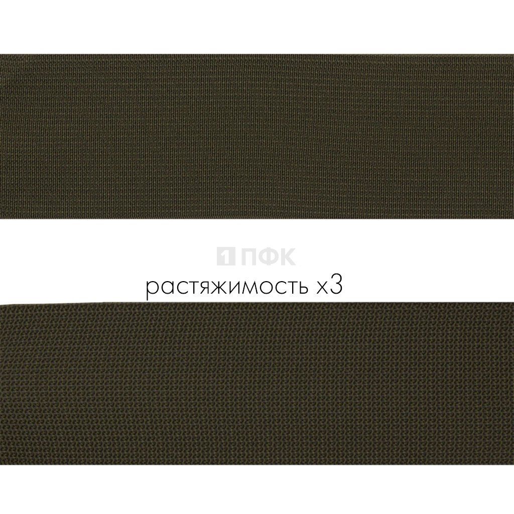Резинка тканая 40мм 25,90 гр/м цв хаки (уп 40м/320м) РБ