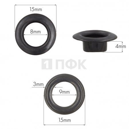 Люверсы №5 8мм нерж цв оксид (уп 1000шт) Люверсы №5 8мм нерж цв оксид (уп 1000шт)