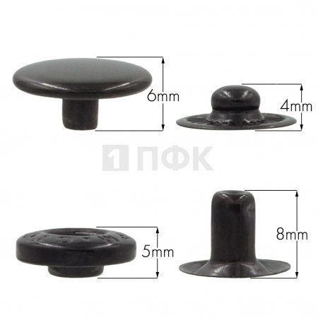 Кнопка для одежды 15мм Альфа сталь цв оксид (уп 720шт) STORM