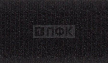 Лента контактная пришивная (липучка/велькро) 25мм цв 090 черный (рул 25м/кор 1000м) пластик петля