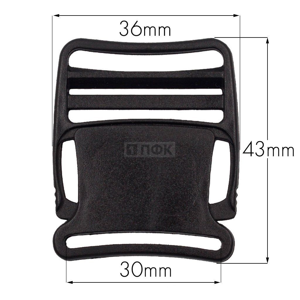 Фастекс Ф-30/2 (защелка-трезубец) ПФЛ 30мм цв черный (уп 1000шт) — ПФКР Фастекс Ф-30/2 (защелка-трезубец) ПФЛ 30мм цв черный (уп 1000шт)