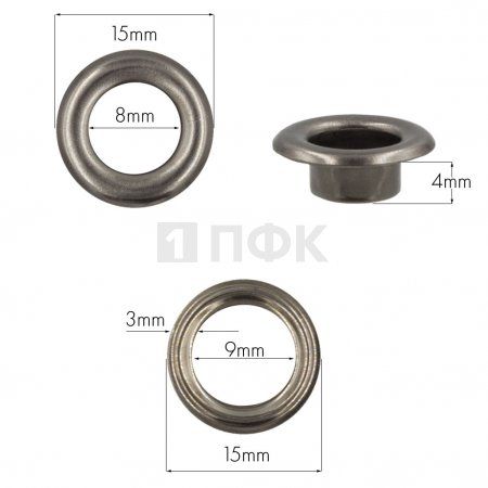 Люверсы №5 8мм сталь цв никель тем (уп 1000шт) Люверсы №5 8мм сталь цв никель тем (уп 1000шт)