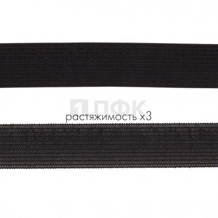 Резинка вязанная 20мм 6 гр/м цв черный (рул 40м/уп 600м) Резинка вязанная 20мм 6 гр/м цв черный (рул 40м/уп 600м)