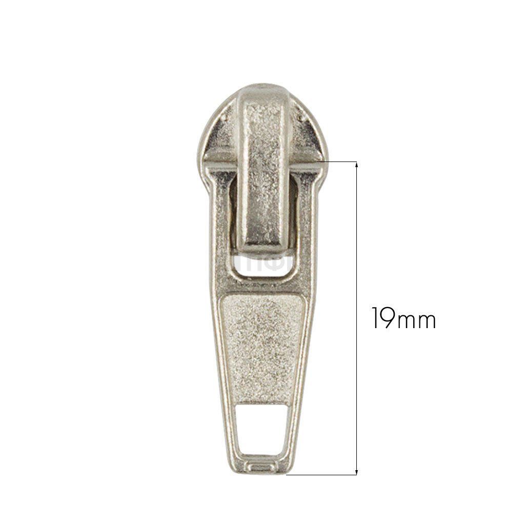 Бегунок для спиральной (витой) молнии тип 3 автомат цв никель (уп 2500шт/25000шт) 1.5гр