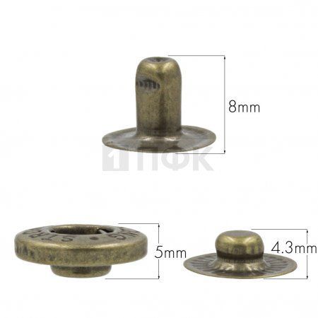 3 Части кнопки для одежды 15мм Альфа сталь цв антик (уп 720шт) STRONG 3 Части кнопки для одежды 15мм Альфа сталь цв антик (уп 720шт) STRONG