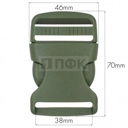 Фастекс (защелка-трезубец) РОМ арт.В3-096 38мм цв олива (уп 100шт/1000шт)