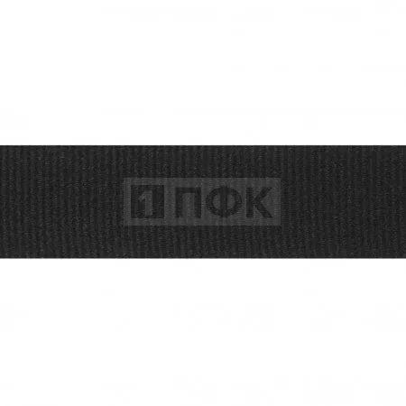 Лента репсовая (тесьма вешалочная) 25мм цв черный (уп 50м/800м)