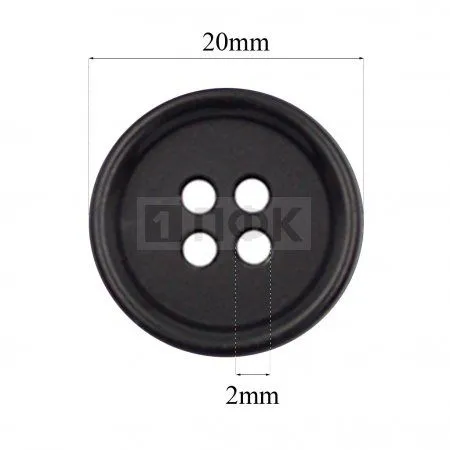 Пуговица 51400-20 ПА 20мм цв черный (уп 1000шт) Пуговица 51400-20 ПА 20мм цв черный (уп 1000шт)