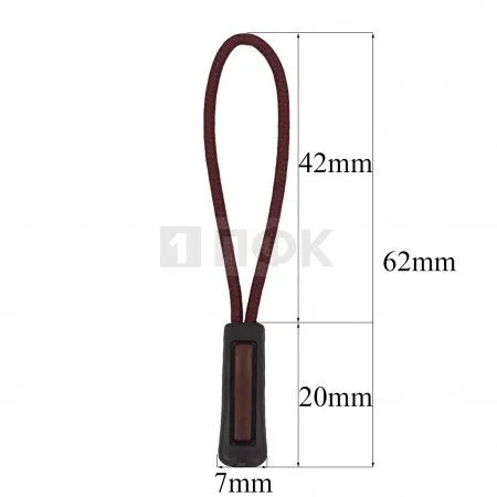 Пуллер для молнии №13 цвет 322 черный + шнур 178 (уп 500шт/10000шт) Пуллер для молнии №13 цвет 322 черный + шнур 178 (уп 500шт/10000шт)